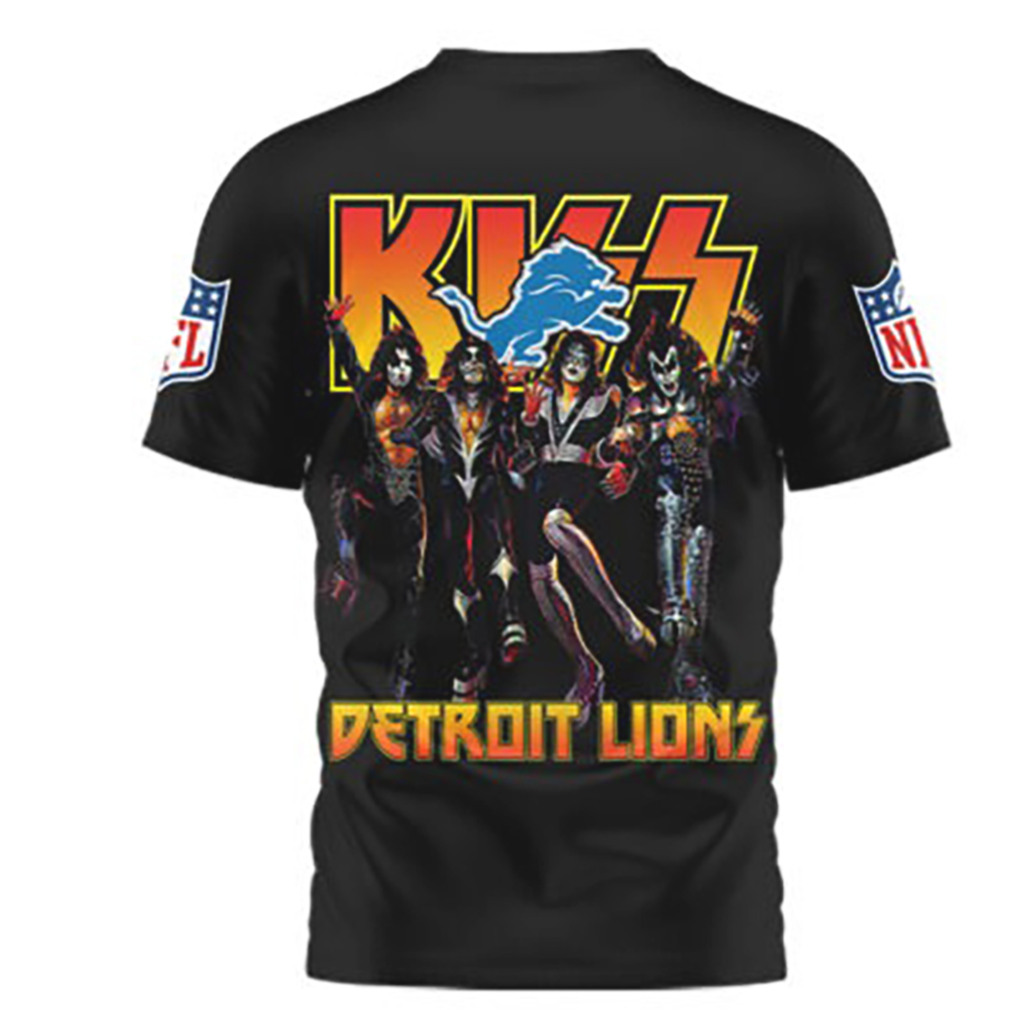 Detroit Lions Game Day 2026 Official NFL Kiss Band 3D Shirt Detroit Lions Game Day 2026 Official NFL Kiss Band 3D Shirt