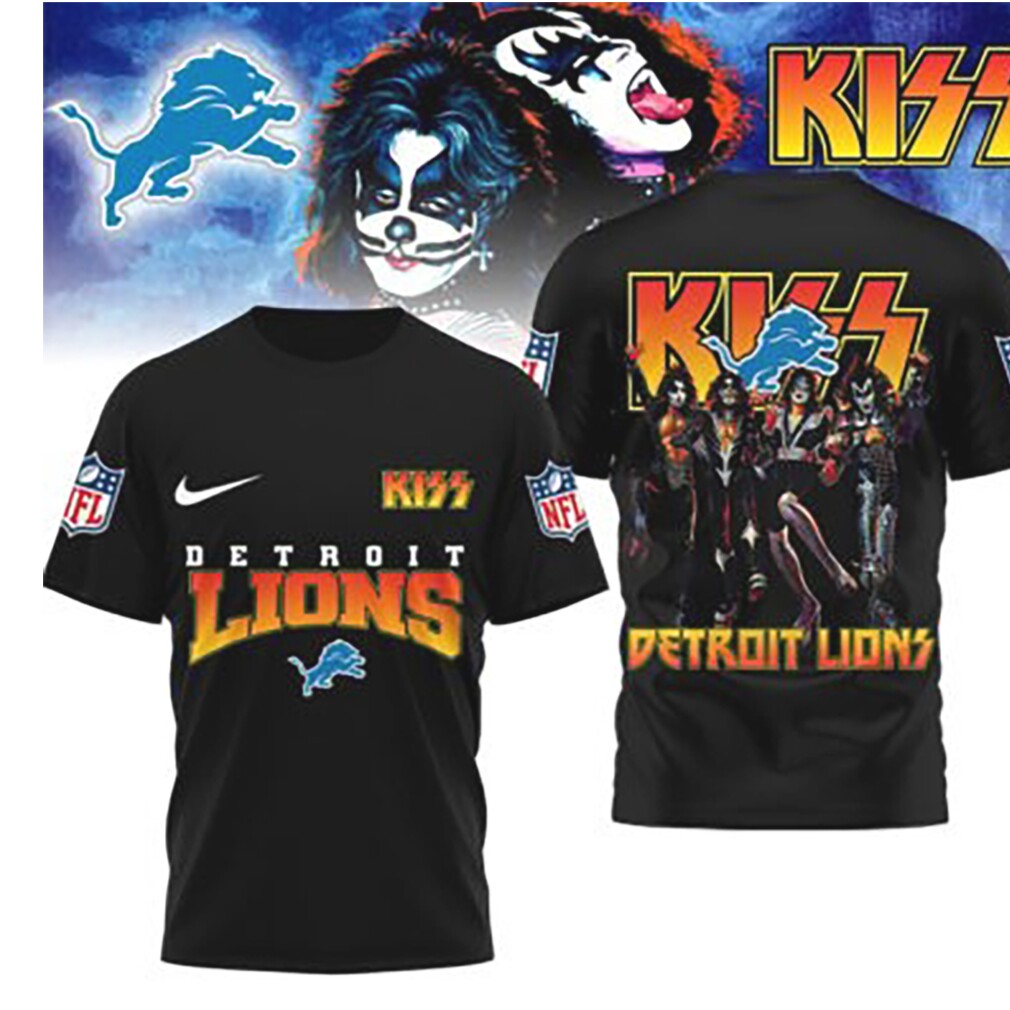 Detroit Lions Game Day 2026 Official NFL Kiss Band 3D Shirt Detroit Lions Game Day 2026 Official NFL Kiss Band 3D Shirt