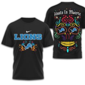 Detroit Lions Official NFL Day of the Dead 3D Shirt