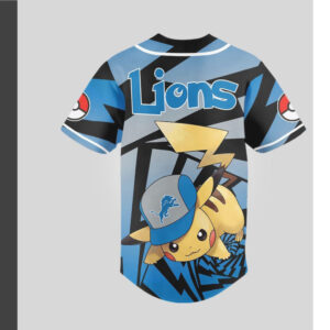 Detroit Lions Official NFL Pikachu Jersey Shirt Detroit Lions Official NFL Pikachu Jersey Shirt