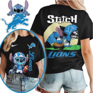 Detroit Lions Official NFL Stitch 3D Shirt
