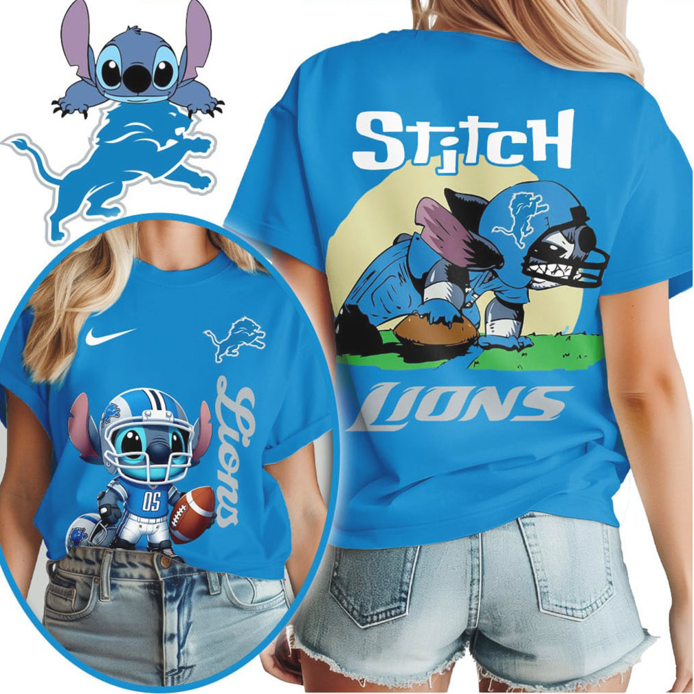 Detroit Lions Official NFL Stitch 3D Shirt Detroit Lions Official NFL Stitch 3D Shirt