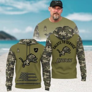 Detroit Lions Salute to Service NFL Game Day Hoodie Detroit Lions Salute to Service NFL Game Day Hoodie