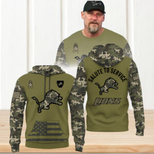 Detroit Lions Salute to Service NFL Game Day Hoodie