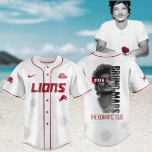 Detroit Lions X BRUNO MARS The Romantic Tour 2026 Jersey