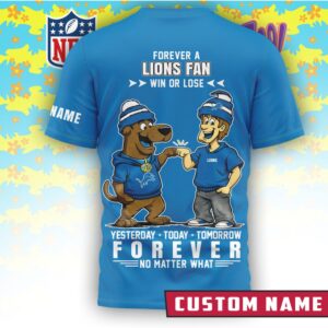Detroit Lions x Scooby Doo Official 3D Shirt