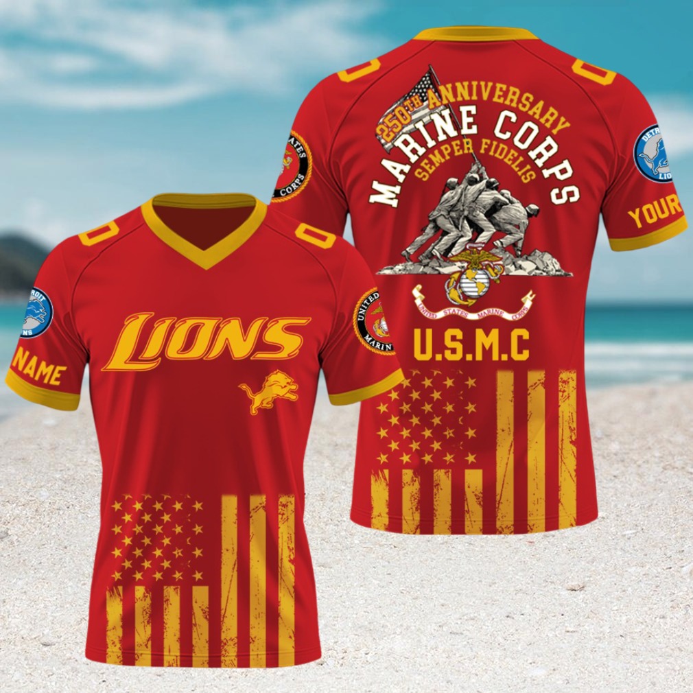 Detroit Lions x U.S Marine Corps 250th Year Anniversary Gameday Jersey Detroit Lions x U.S Marine Corps 250th Year Anniversary Gameday Jersey