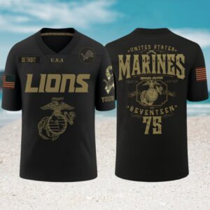 Detroit Lions x U.S Marine Corps Dark Gameday Jersey Detroit Lions x U.S Marine Corps Dark Gameday Jersey