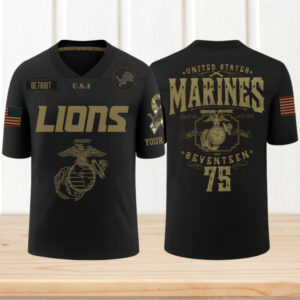 Detroit Lions x U.S Marine Corps Dark Gameday Jersey