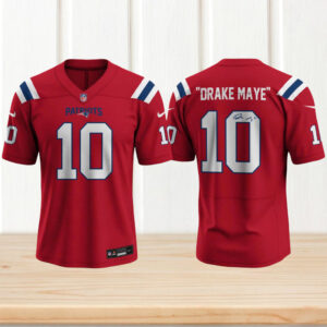 Drake Maye New England Patriots Signed Red Jersey Super Bowl LX Champion Fan Shirt Drake Maye New England Patriots Signed Red Jersey Super Bowl LX Champion Fan Shirt