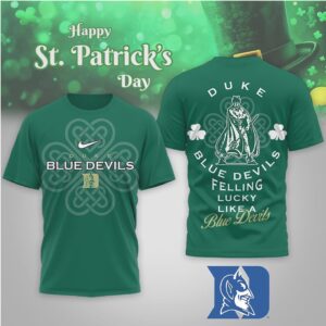 Duke Blue Devils St. Patrick's Day Lucky Like A Blue Devil Fan Shirt