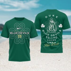 Duke Blue Devils St. Patrick’s Day Lucky Like A Blue Devil Green tshirt Duke Blue Devils St. Patrick’s Day Lucky Like A Blue Devil Green tshirt
