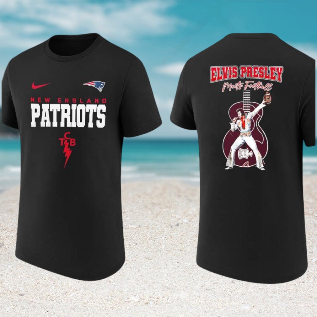 Elvis Presley Meets Football New England Patriots TCB Lightning Bolt Fan Gift T Shirt Elvis Presley Meets Football New England Patriots TCB Lightning Bolt Fan Gift T Shirt