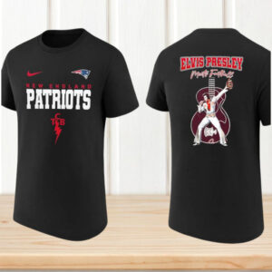 Elvis Presley Meets Football New England Patriots TCB Lightning Bolt Fan Gift T Shirt