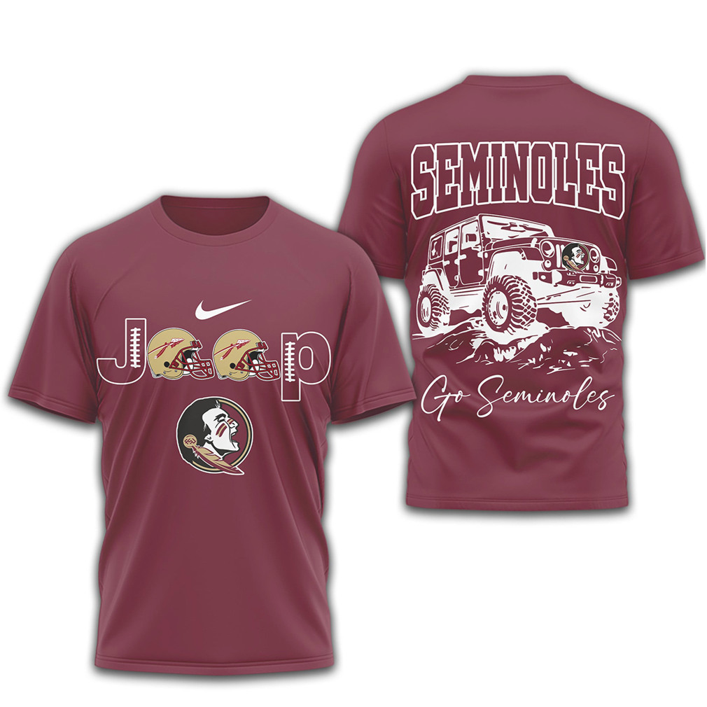 Florida State Seminoles Jeep Off Road Gameday Fan Spirit Apparel Shirt Florida State Seminoles Jeep Off Road Gameday Fan Spirit Apparel Shirt