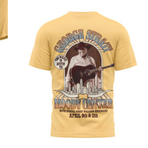George Strait Moody Center Austin TX 2026 Country Music Legend Portrait Graphic Fan Shirt