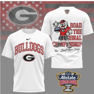 Georgia Bulldogs Road To The National Championship Sugar Bowl Mascot Trophy Shirt