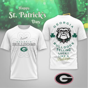 Georgia Bulldogs St. Patrick's Day Lucky Like A Bulldog Mascot Fan Shirt