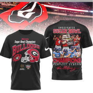 Georgia Bulldogs Undefeated Sugar Bowl Champions Perfect Season Football Fan Shirt