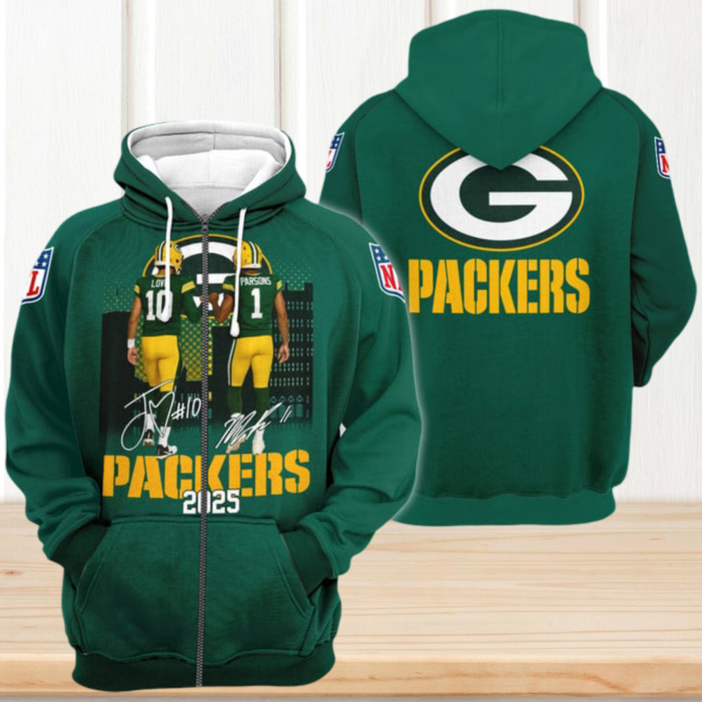 Green Bay Packers 2025 Commemorative Signature Gridiron NFL Hoodie Green Bay Packers 2025 Commemorative Signature Gridiron NFL Hoodie