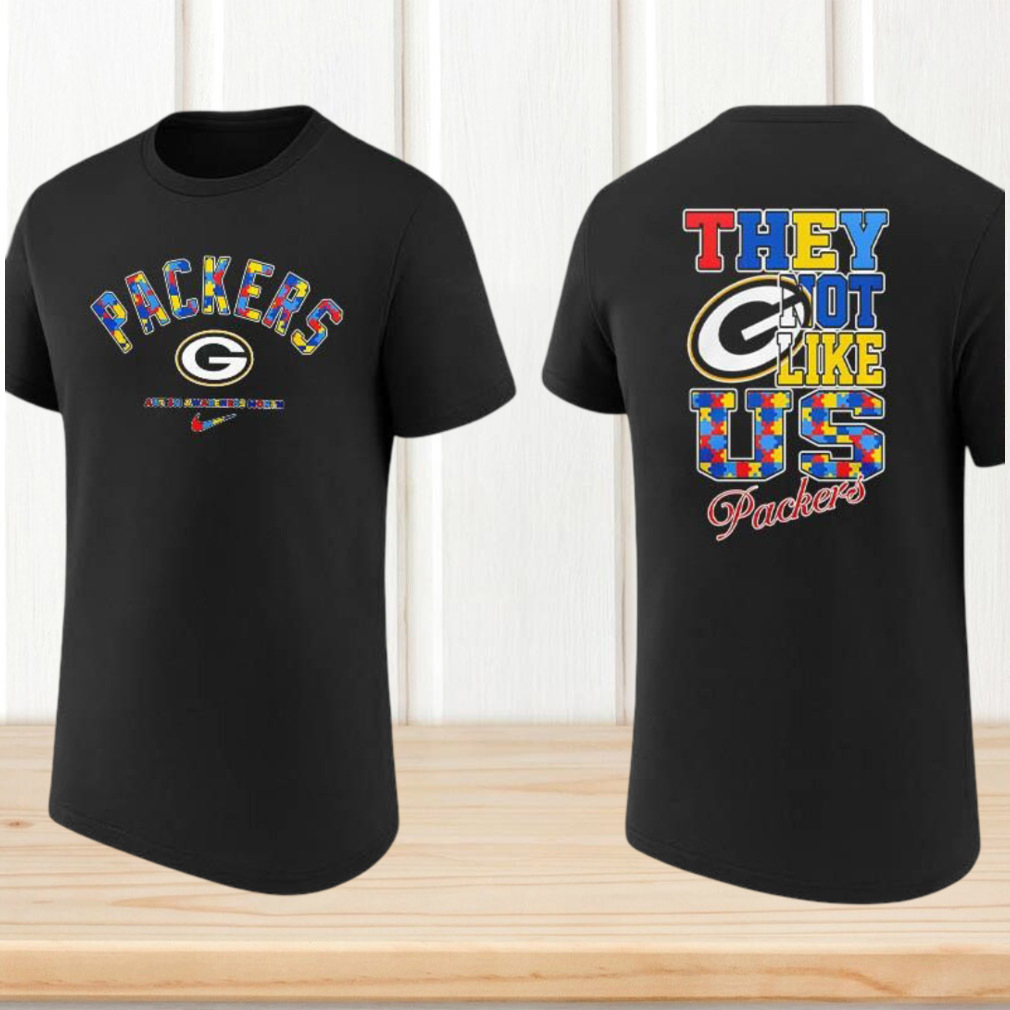 Green Bay Packers Autism Awareness Month They Not Like Us Puzzle T Shirt Green Bay Packers Autism Awareness Month They Not Like Us Puzzle T Shirt