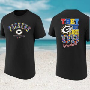 Green Bay Packers Autism Awareness Month They Not Like Us Puzzle T Shirt