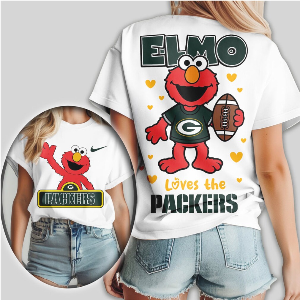 Green Bay Packers Football Official NFL Elmo Fan 3D Shirt Green Bay Packers Football Official NFL Elmo Fan 3D Shirt