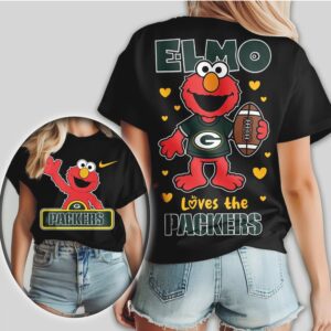 Green Bay Packers Football Official NFL Elmo Fan 3D Shirt