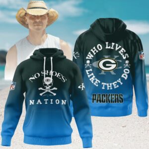 Green Bay Packers NFL Kenny Chesney Who Lives Like They Do Hoodie
