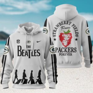 Green Bay Packers NFL The Beatles Strawberry Field Forever Hoodie