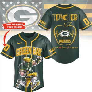 Green Bay Packers Official NFL Teacher Appreciation Month Jersey Shirt