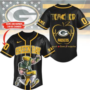 Green Bay Packers Official NFL Teacher Appreciation Month Jersey Shirt