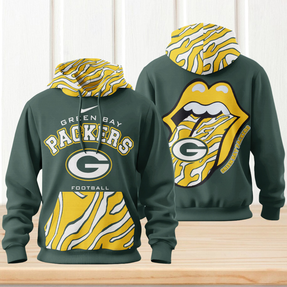 Green Bay Packers Rolling Stones Collab Hoodie Green Bay Packers Rolling Stones Collab Hoodie