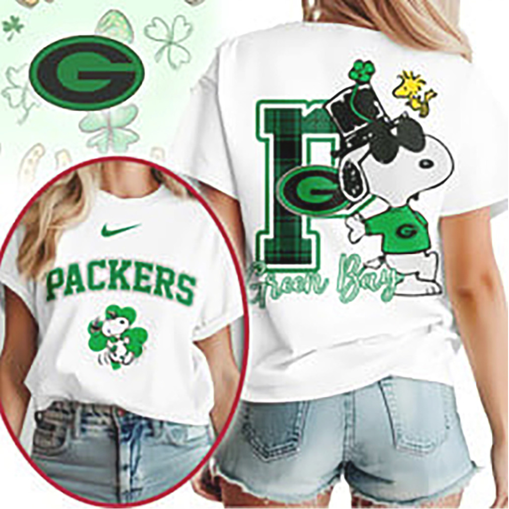 Green Bay Packers Snoopy St. Patrick's Day Lucky Shamrock Women's Football Fan Shirt Green Bay Packers Snoopy St. Patrick's Day Lucky Shamrock Women's Football Fan Shirt