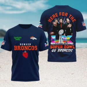 Green Day Denver Broncos Super Bowl LX T Shirt NFL Rock Band Fan Shirt Green Day Denver Broncos Super Bowl LX T Shirt NFL Rock Band Fan Shirt