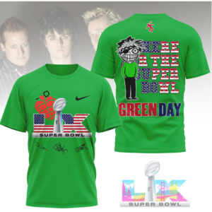 Green Day Here For The Super Bowl LX Commemorative T Shirt Green Day Here For The Super Bowl LX Commemorative T Shirt