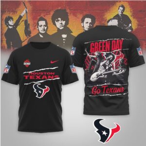 Green Day Houston Texans Rock Band Mashup Nike Performance Football Fan T Shirt