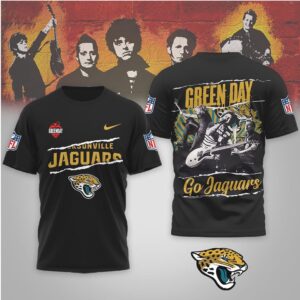 Green Day Jacksonville Jaguars Rock Band Mashup Nike Performance Football Fan T Shirt