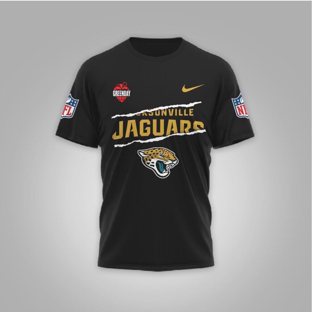 Green Day Jacksonville Jaguars Rock Band Mashup Nike Performance Football Fan T Shirt Green Day Jacksonville Jaguars Rock Band Mashup Nike Performance Football Fan T Shirt