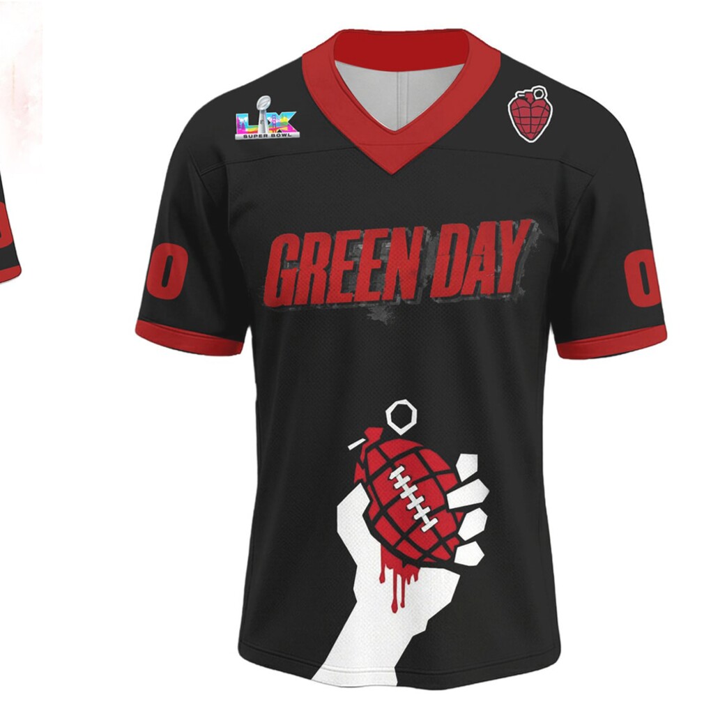Green Day Punk Before The Punt Football Jersey Green Day Punk Before The Punt Football Jersey