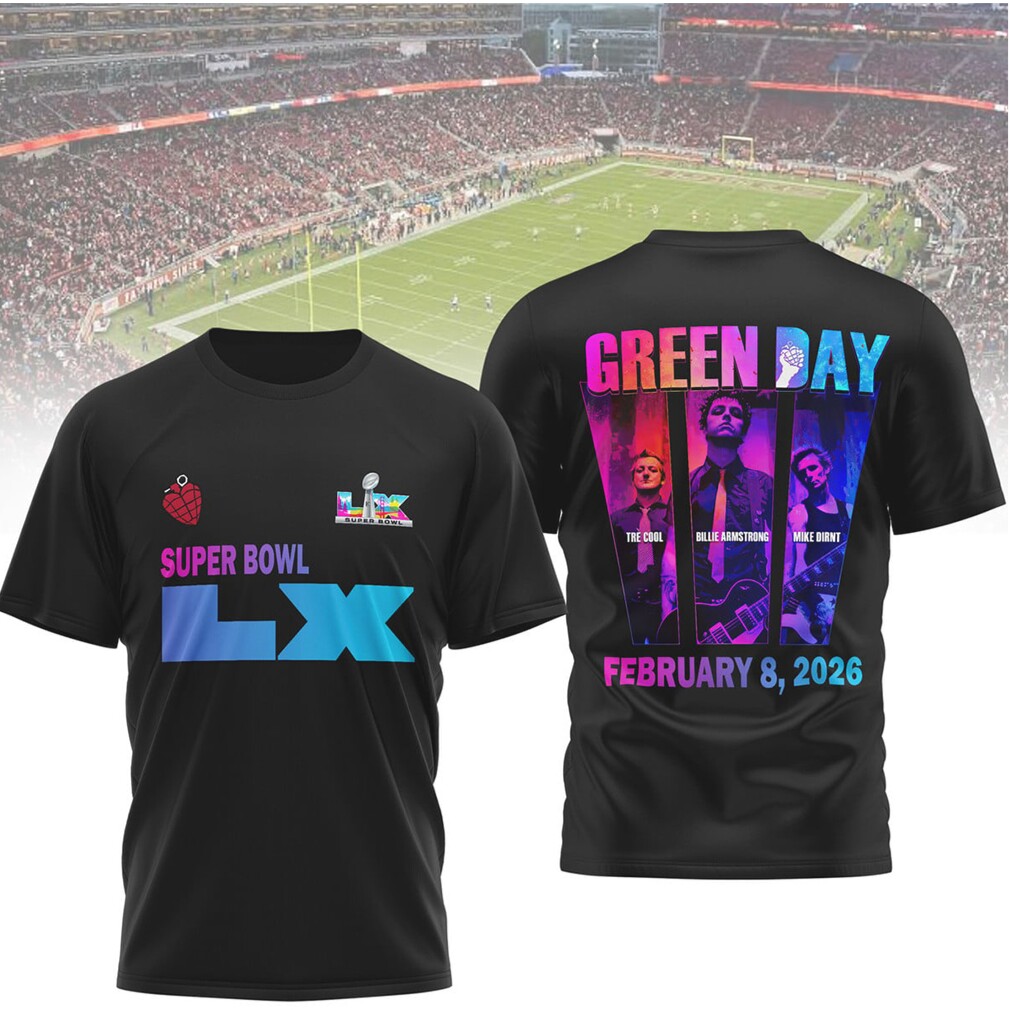 Green Day Super Bowl LX 2026 Concert T Shirt Green Day Super Bowl LX 2026 Concert T Shirt