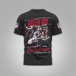 Green Day x Atlanta Falcons Go Falcons Band T Shirt Green Day x Atlanta Falcons Go Falcons Band T Shirt