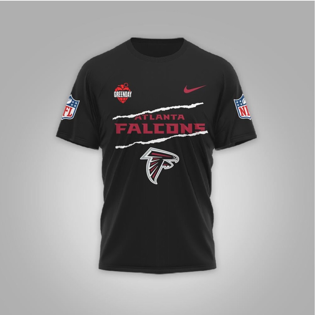 Green Day x Atlanta Falcons Go Falcons Band T Shirt Green Day x Atlanta Falcons Go Falcons Band T Shirt