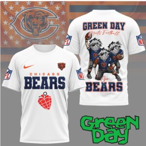 Green Day x Chicago Bears Green Day Meets Football T Shirt