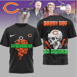 Green Day x Chicago Bears Skull Punk T Shirt