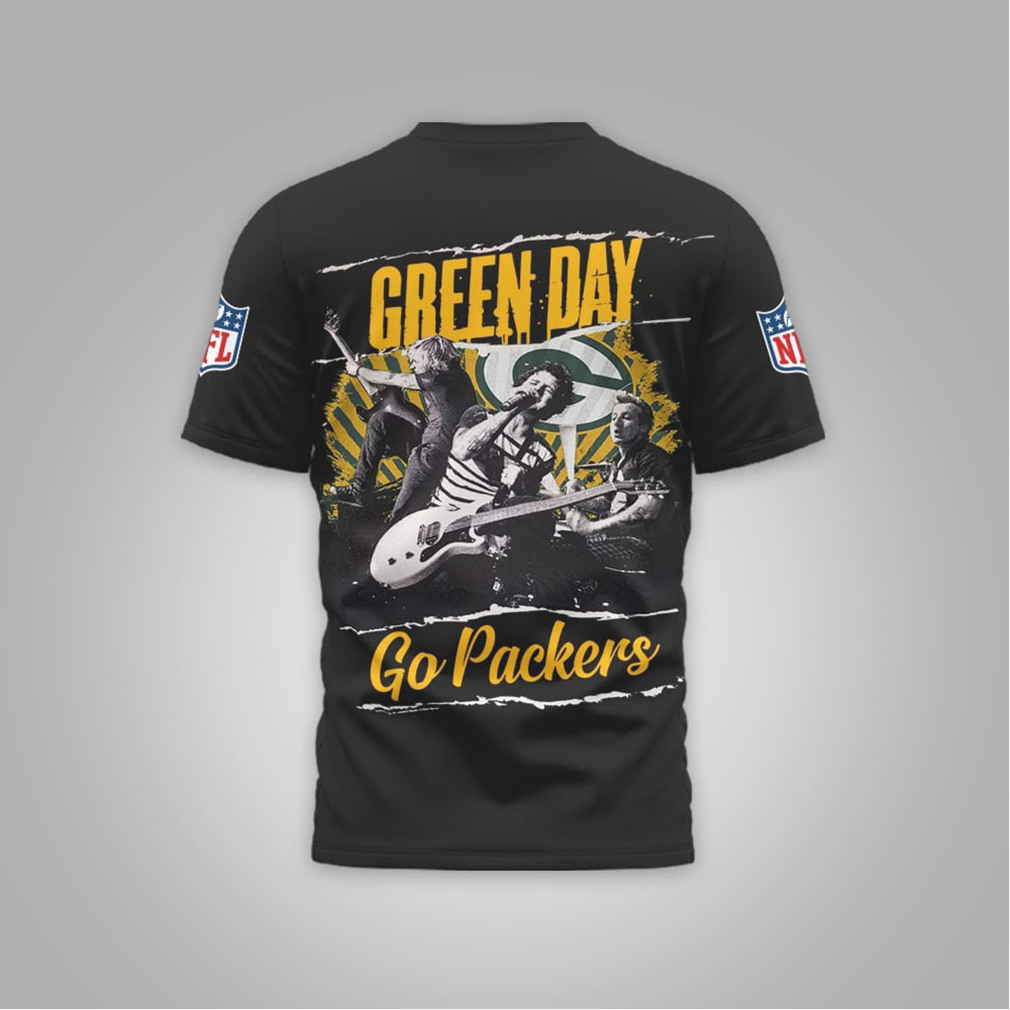 Green Day x Green Bay Packers Go Packers Band T Shirt Green Day x Green Bay Packers Go Packers Band T Shirt