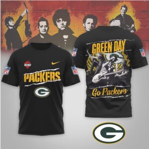 Green Day x Green Bay Packers Go Packers Band T Shirt
