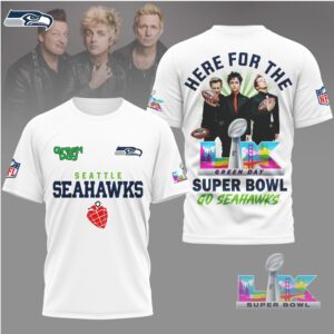 Green Day x Seahawks Super Bowl LX Go Seahawks Mashup T Shirt