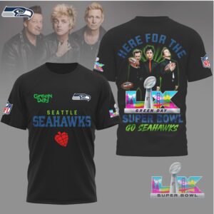 Green Day x Seahawks Super Bowl LX Go Seahawks Mashup T Shirt