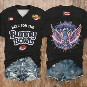 Here For The Bunny Bowl Bad Bunny NFL football 2026 Jersey Here For The Bunny Bowl Bad Bunny NFL football 2026 Jersey